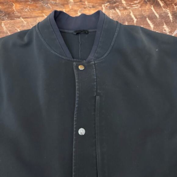 Lululemon Men’s Bomber Jacket XXL Black Stretch Softshell Zip Snap Front - Picture 10 of 14